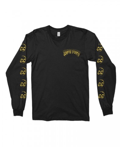 Slightly Stoopid Smoking Skull Glow in the Dark Jack-O'-Lantern Long Sleeve Tee $17.60 Shirts