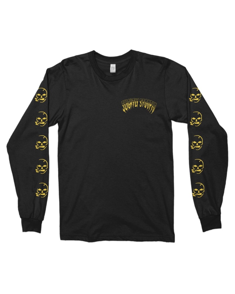 Slightly Stoopid Smoking Skull Glow in the Dark Jack-O'-Lantern Long Sleeve Tee $17.60 Shirts