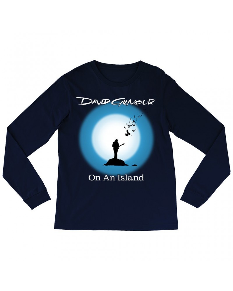 David Gilmour Long Sleeve Shirt | On An Island Album Design Shirt $12.58 Shirts