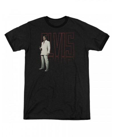 Elvis Presley Shirt | WHITE SUIT Premium Ringer Tee $8.58 Shirts