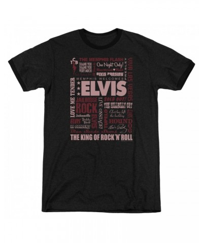 Elvis Presley Shirt | WHOLE LOTTA TYPE Premium Ringer Tee $10.56 Shirts