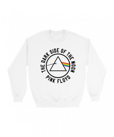 Pink Floyd Sweatshirt | Dark Side Of The Moon Sticker Image Sweatshirt $11.18 Sweatshirts