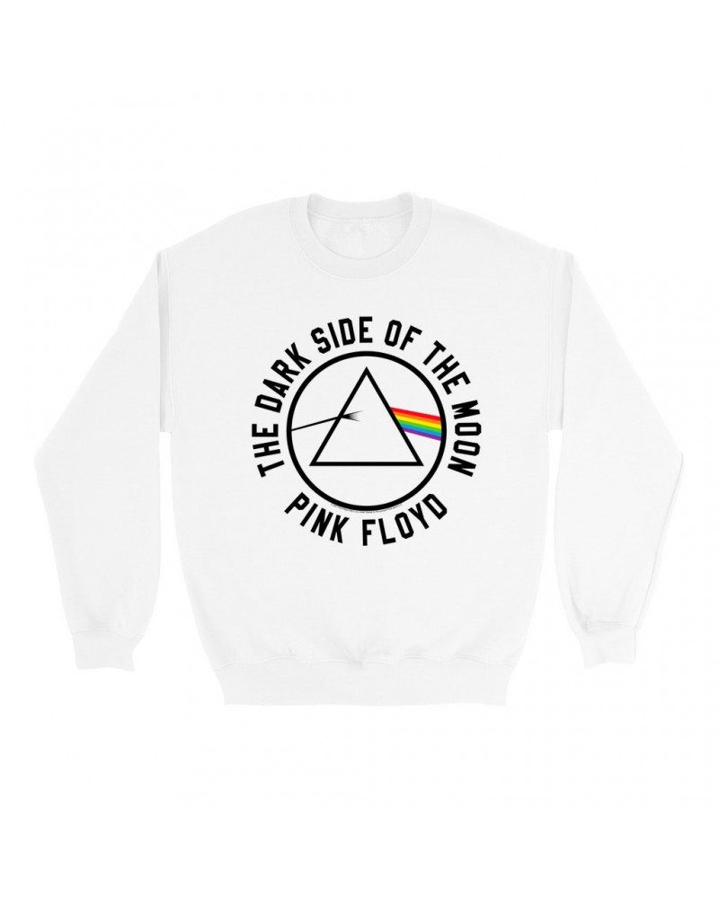 Pink Floyd Sweatshirt | Dark Side Of The Moon Sticker Image Sweatshirt $11.18 Sweatshirts