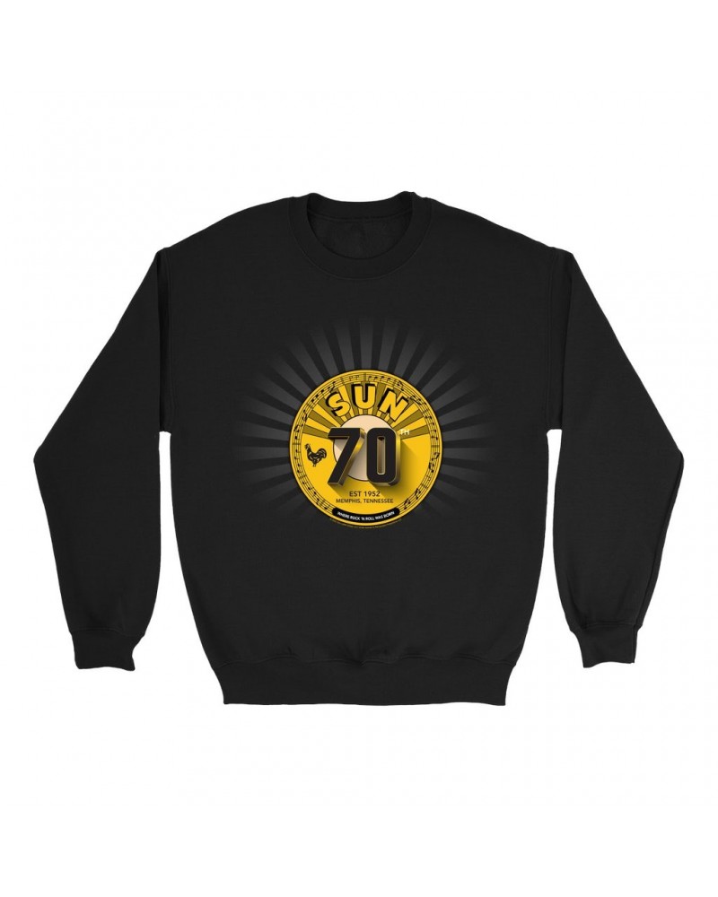 Sun Records Sweatshirt | 70th Anniversary Gold Seal Sweatshirt $16.43 Sweatshirts