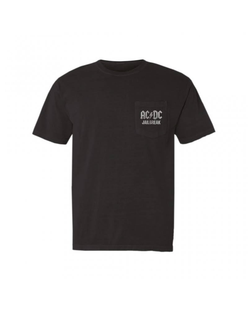 AC/DC T-Shirt | Jailbreak Concrete Design Pocket T-shirt $11.38 Shirts