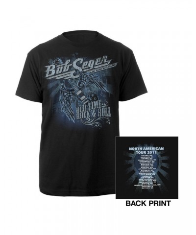 Bob Seger & The Silver Bullet Band Winged Guitar Black Tee $8.18 Shirts