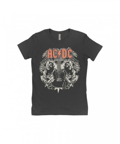 AC/DC Ladies' Boyfriend T-Shirt | Black Ice Mirror Image Shirt $10.23 Shirts