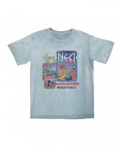 Genesis T-shirt | And Then There Were Three '78 World Tour Distressed Color Blast Shirt $11.68 Shirts