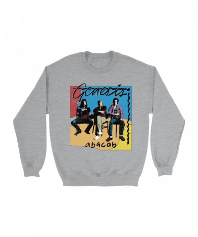 Genesis Sweatshirt | Abacab Album Retro Image Distressed Sweatshirt $11.53 Sweatshirts