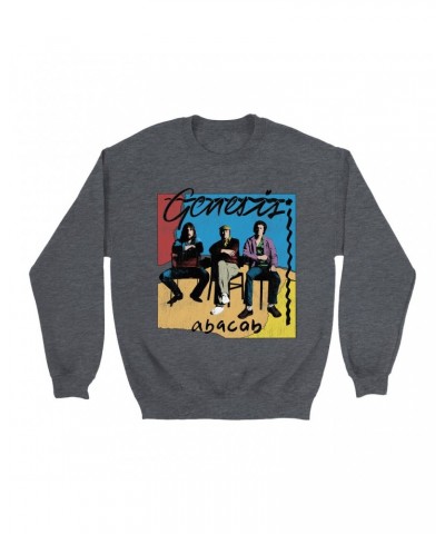 Genesis Sweatshirt | Abacab Album Retro Image Distressed Sweatshirt $11.53 Sweatshirts