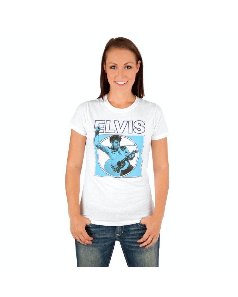 Elvis Presley Guitar Square Women's T-Shirt $4.19 Shirts