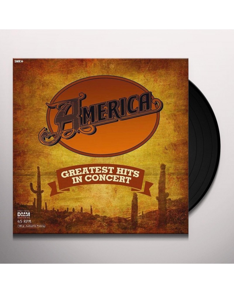 America GREATEST HITS IN CONCERT Vinyl Record $11.30 Vinyl