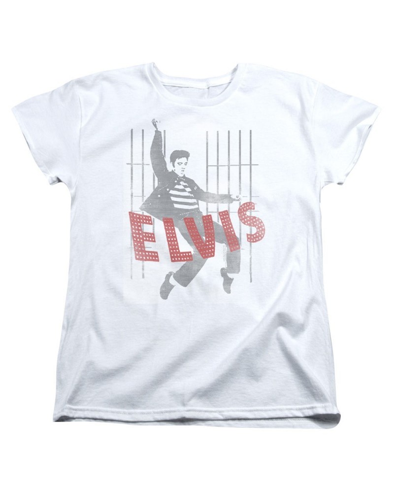 Elvis Presley Women's Shirt | ICONIC POSE Ladies Tee $7.02 Shirts