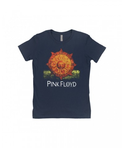 Pink Floyd Ladies' Boyfriend T-Shirt | Sundial Brockum Design Distressed Shirt $7.98 Shirts