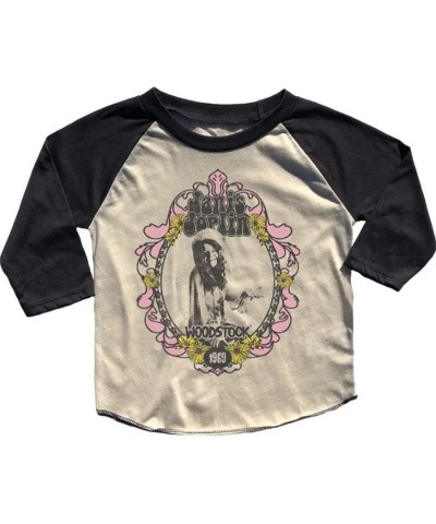 Janis Joplin Live in Woodstock Girls Recycled Raglan Tee $16.20 Shirts