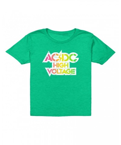 AC/DC Kids T-Shirt | Neon High Voltage Logo Kids T-Shirt $11.98 Kids