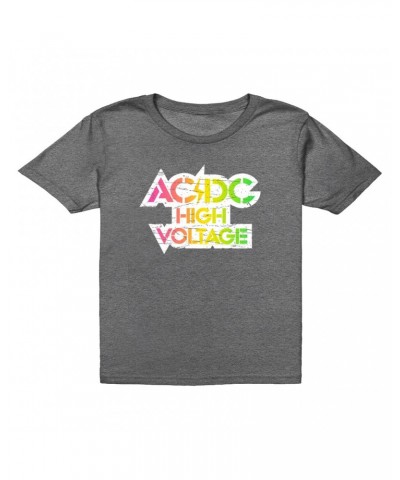 AC/DC Kids T-Shirt | Neon High Voltage Logo Kids T-Shirt $11.98 Kids