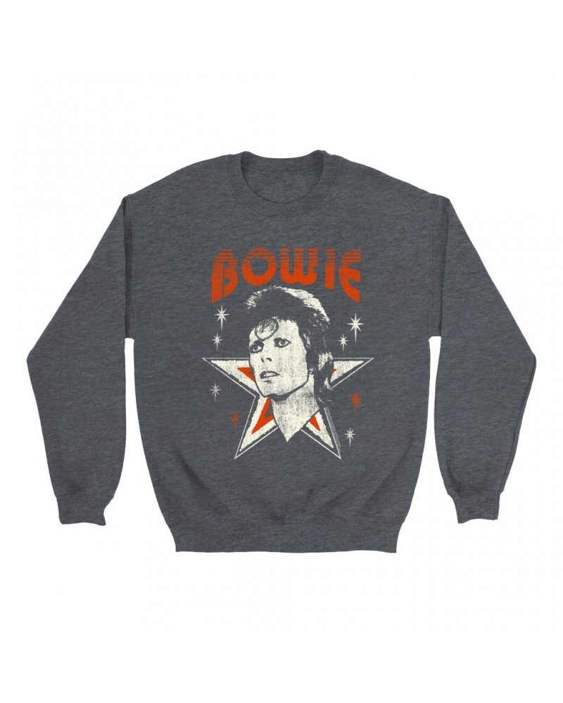 David Bowie Sweatshirt | Vintage Retro Star Design Logo Sweatshirt $13.28 Sweatshirts