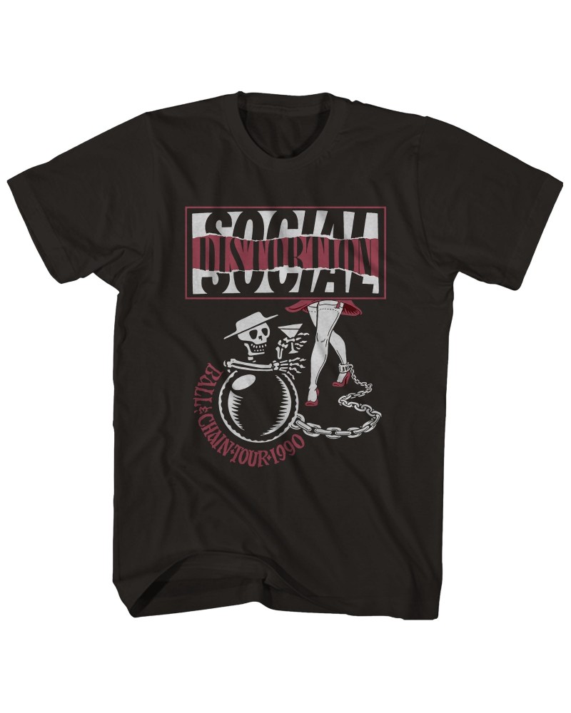 Social Distortion T-Shirt | Ball & Chain ’90 Tour Shirt (Reissue) $11.94 Shirts