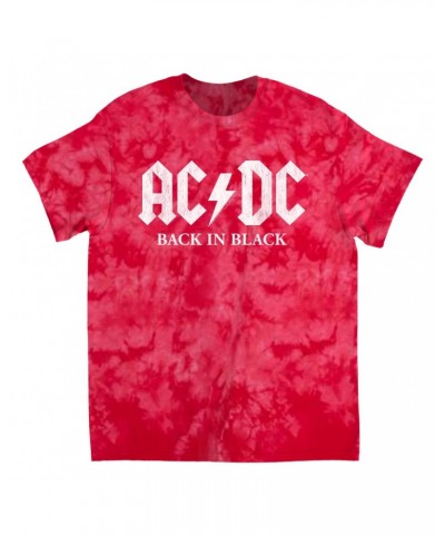 AC/DC T-Shirt | Back In Black US White Design Tie Dye Shirt $12.13 Shirts