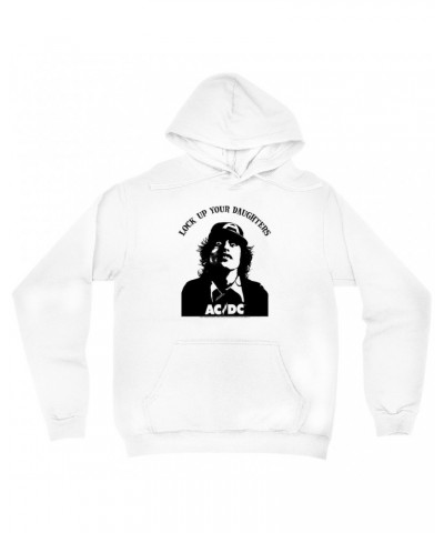 AC/DC Hoodie | Lock Up Your Daughters Featuring Angus Young Design Hoodie $12.78 Sweatshirts