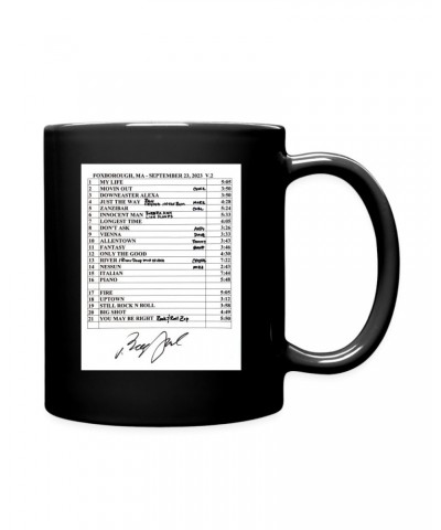 Billy Joel "9-23-23 Foxborough Set List" Black Mug - Online Exclusive $8.05 Drinkware