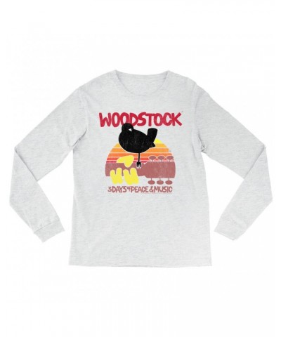 Woodstock Heather Long Sleeve Shirt | Bird And Guitar Sunset Shirt $9.28 Shirts