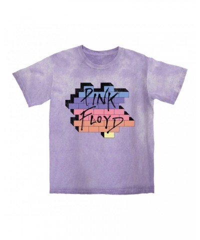 Pink Floyd T-shirt | Another Brick In The Wall Rainbow Ombre Image Distressed Color Blast Shirt $11.08 Shirts