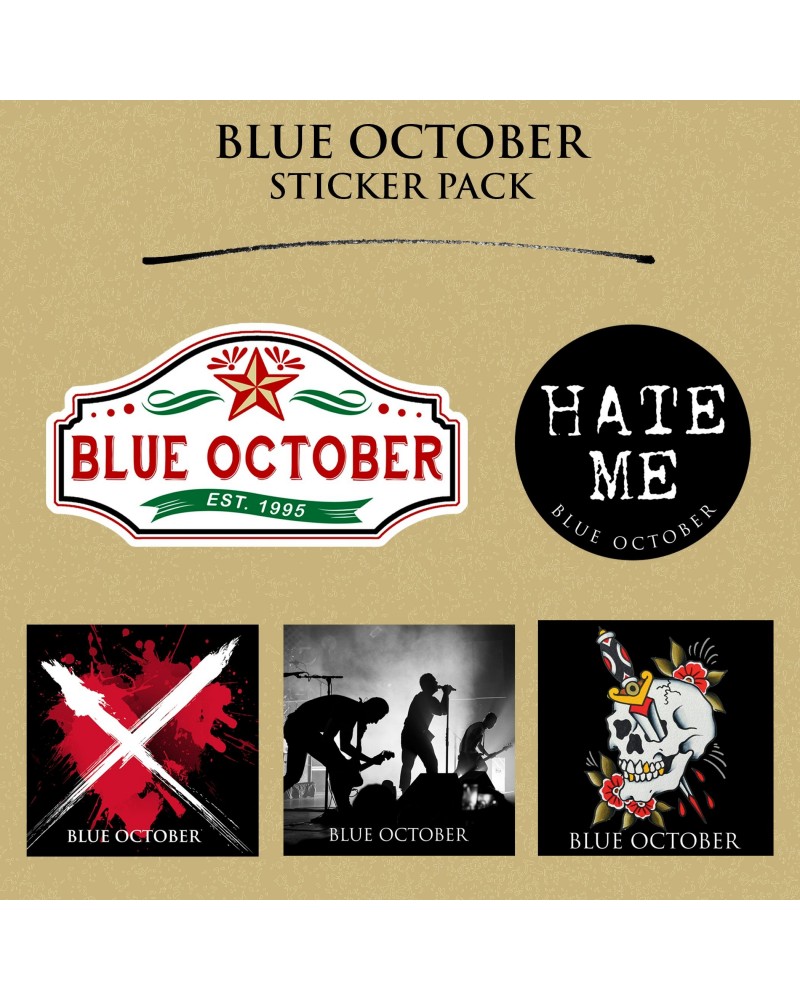 Blue October Sticker Pack $8.60 Accessories