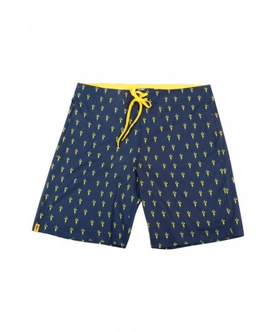 Elvis Presley TCB OG Board Shorts - Navy and Yellow $12.23 Shorts