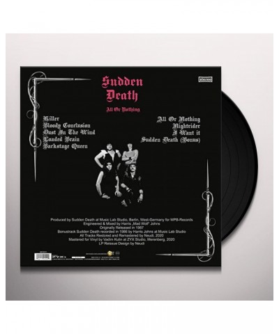 Sudden Death ALL OR NOTHING Vinyl Record $7.20 Vinyl