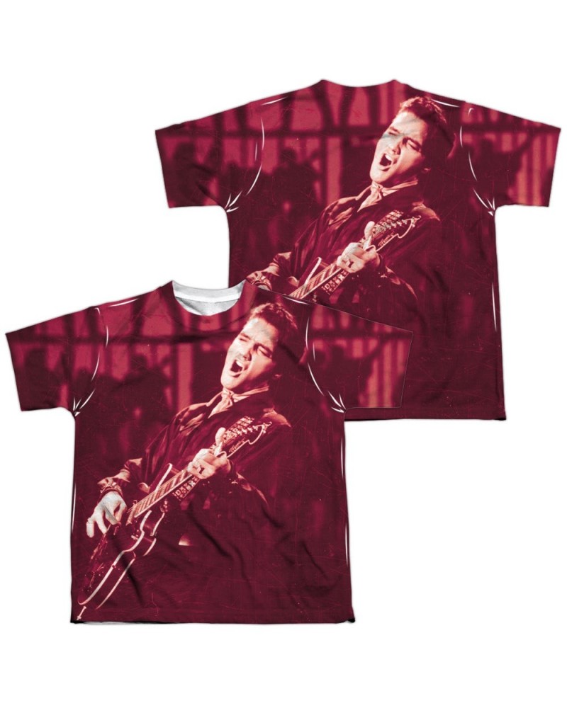 Elvis Presley Youth Shirt | SCRATCHED 68 Sublimated Tee $10.29 Kids