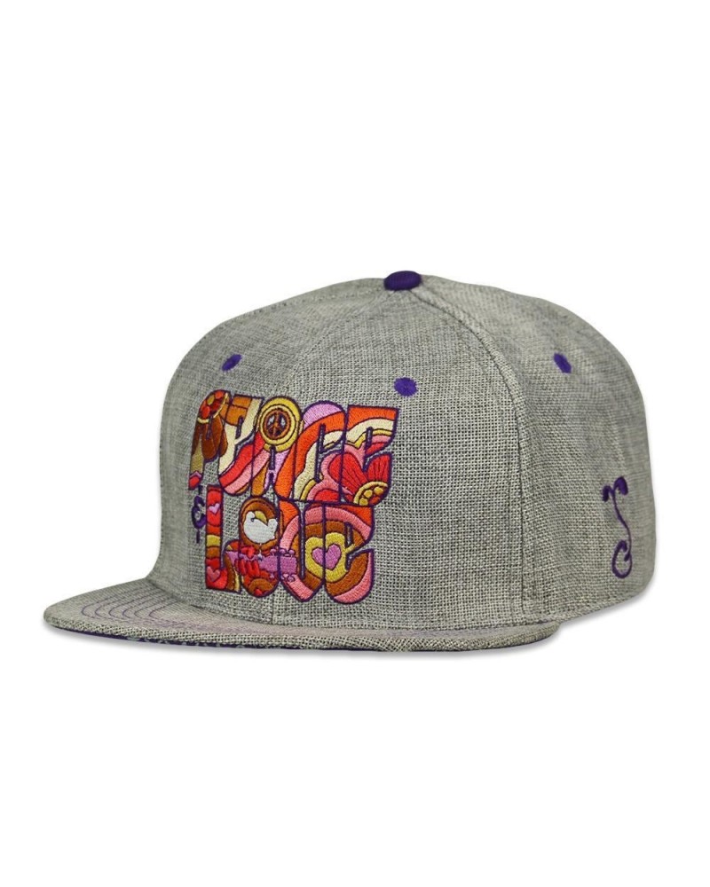 Woodstock Peace Love Grey Fitted Hat $10.75 Hats