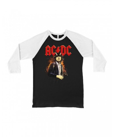 AC/DC 3/4 Sleeve Baseball Tee | Highway To Hell Angus Young Design Shirt $11.08 Shirts