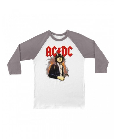 AC/DC 3/4 Sleeve Baseball Tee | Highway To Hell Angus Young Design Shirt $11.08 Shirts