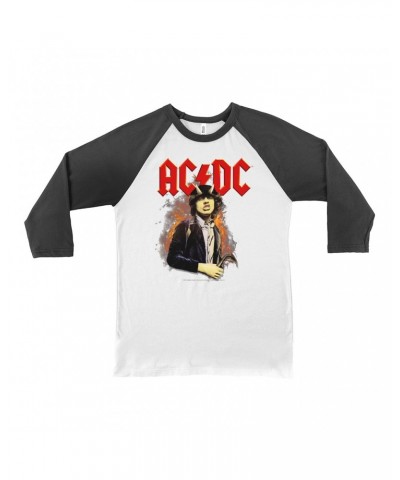 AC/DC 3/4 Sleeve Baseball Tee | Highway To Hell Angus Young Design Shirt $11.08 Shirts