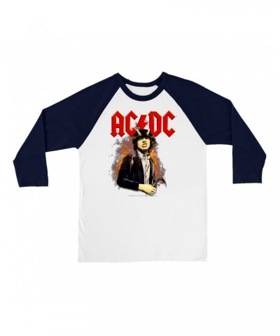 AC/DC 3/4 Sleeve Baseball Tee | Highway To Hell Angus Young Design Shirt $11.08 Shirts