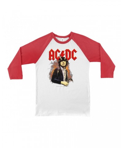 AC/DC 3/4 Sleeve Baseball Tee | Highway To Hell Angus Young Design Shirt $11.08 Shirts