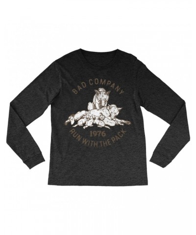 Bad Company Long Sleeve Shirt | 1976 Run With The Pack Distressed Shirt $10.48 Shirts