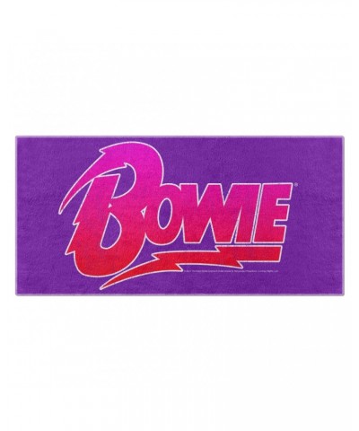 David Bowie Beach Towel | Pink and Red Bowie Logo Towel $17.58 Towels