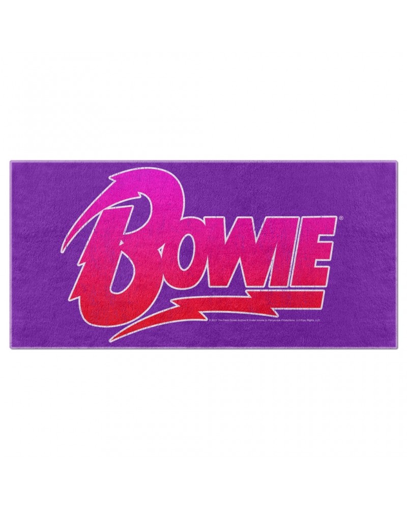 David Bowie Beach Towel | Pink and Red Bowie Logo Towel $17.58 Towels