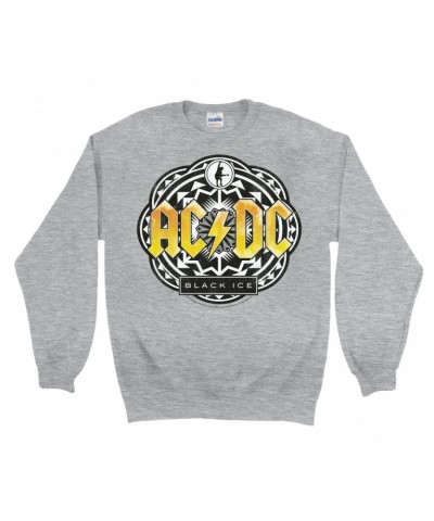 AC/DC Sweatshirt | Black Ice Tribal Yellow Design Sweatshirt $16.08 Sweatshirts