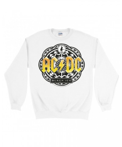 AC/DC Sweatshirt | Black Ice Tribal Yellow Design Sweatshirt $16.08 Sweatshirts