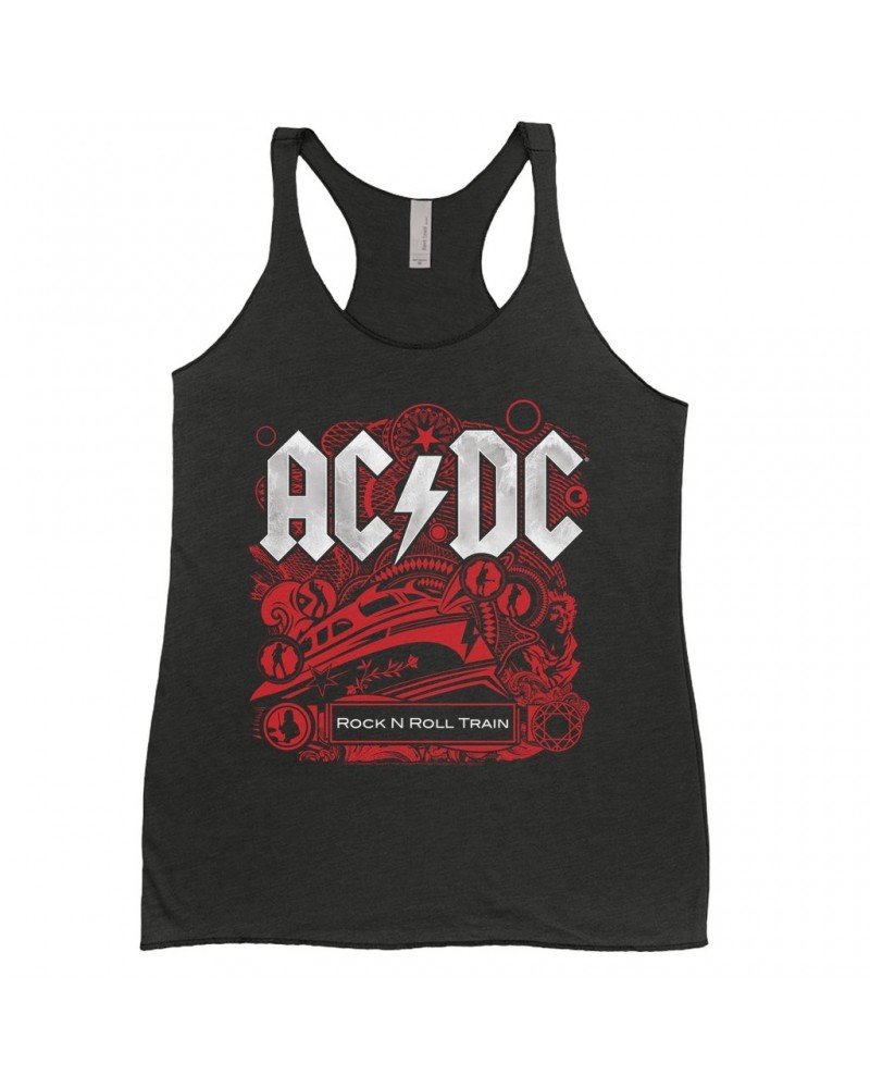 AC/DC Ladies' Tank Top | Rock And Roll Train Album Cover Design Shirt $10.13 Shirts