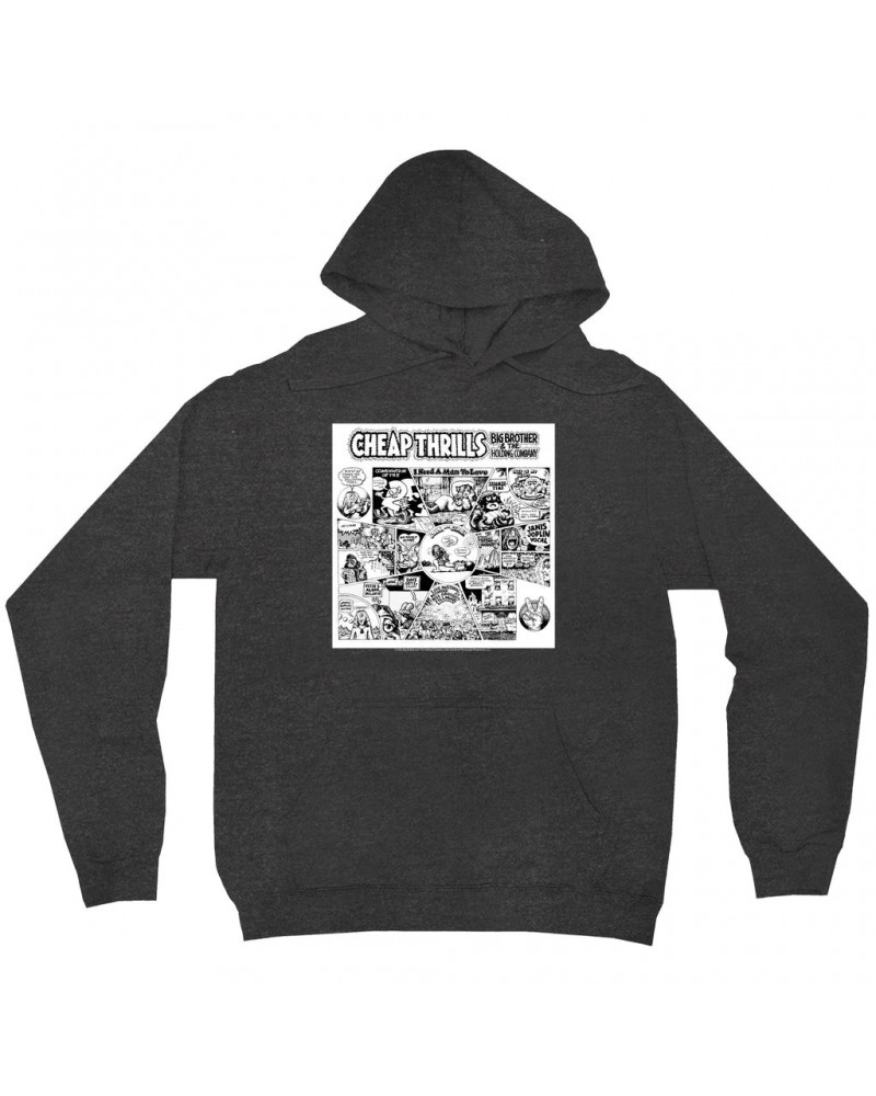 Big Brother & The Holding Company Hoodie | Black and White Cheap Thrills Hoodie $15.58 Sweatshirts