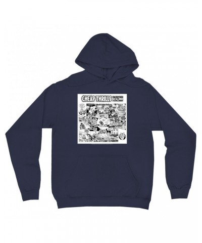 Big Brother & The Holding Company Hoodie | Black and White Cheap Thrills Hoodie $15.58 Sweatshirts