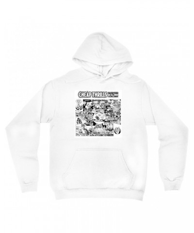 Big Brother & The Holding Company Hoodie | Black and White Cheap Thrills Hoodie $15.58 Sweatshirts