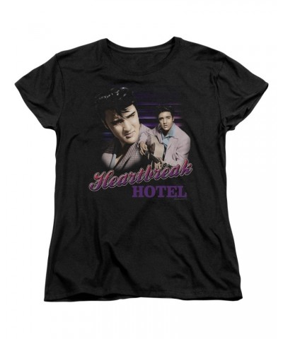 Elvis Presley Women's Shirt | HEARTBREAK HOTEL Ladies Tee $7.02 Shirts