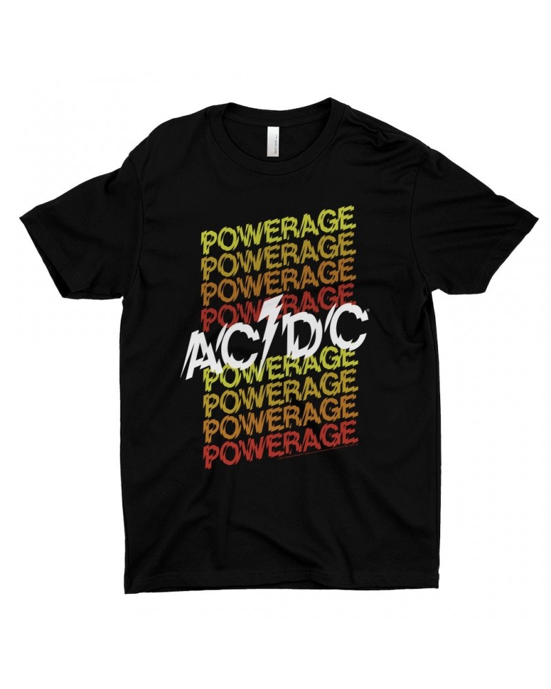 AC/DC T-Shirt | Ombre Powerage Powerage Powerage Logo Shirt $8.98 Shirts