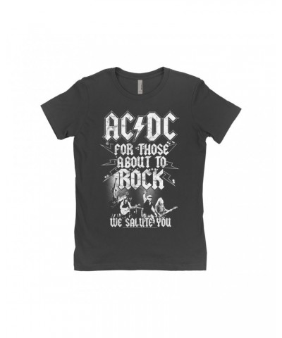 AC/DC Ladies' Boyfriend T-Shirt | For Those About To Rock LIVE Shirt $11.73 Shirts